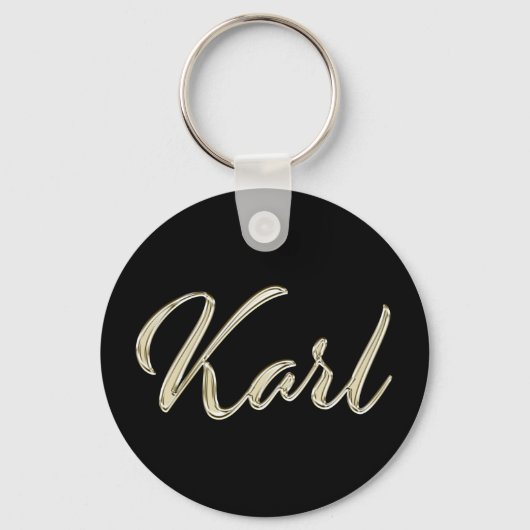 Porte-clés Charles Name whitegold Button (Recto)