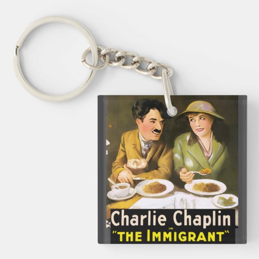Porte-clés Charlie Chaplin/Le Porte - clé Immigrant (Devant)