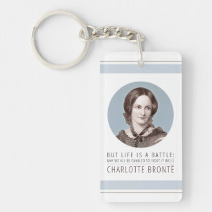 Porte-clés Charlotte Bronte Portrait et citation