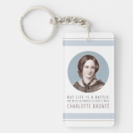 Porte-clés Charlotte Bronte Portrait et citation (Devant)