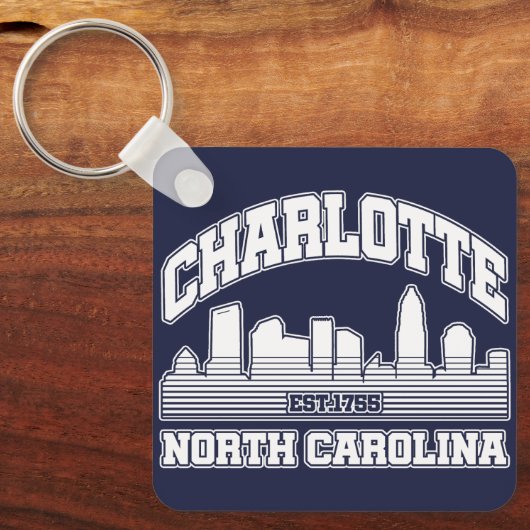 Porte-clés Charlotte, Caroline du Nord (Recto)