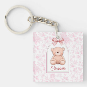 Porte-clés Charlotte Conception personnalisée d'ours en pel