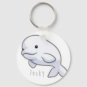 Porte-clés charme chanceux de baleine de beluga
