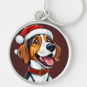 Porte-clés 🎄 Charme de Noël Beagle pour amateur de chiens Ca