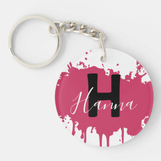 Porte-clés Charme de sac en acrylique Monogramme éclaboussure