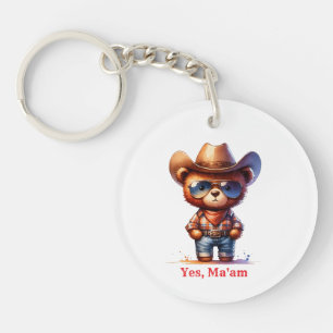 Porte-clés Charme de sac Petit ami livre cow-boy Oui madame