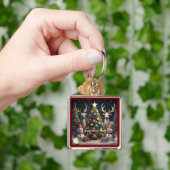 Porte-clés "Charme des arbres de Noël" (main)