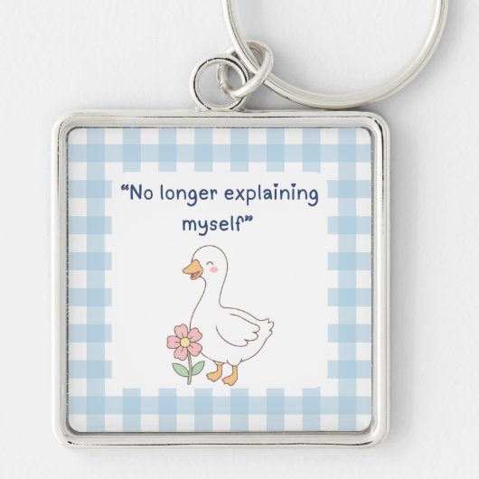 Porte-clés charme gingham Sassy Goose (Devant)