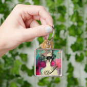 Porte-clés CHARME MONOGRAM / Beauté mystérieuse avec masque (main)