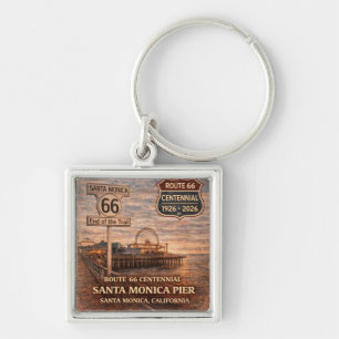 Porte-clés Charme souvenir de la Route 66 de Santa Monica Pie