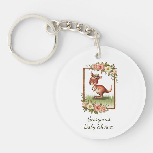 Porte-clés Charming Aquarelle Kangaroo Party Favoriser (Devant)