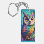 Porte-clés Charming Bright Owl Whimsy Key Bague (Devant gauche)