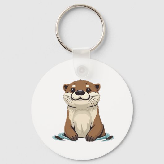 Porte-clés Charming Cartoon Otter (Recto)