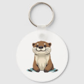 Porte-clés Charming Cartoon Otter (Verso)