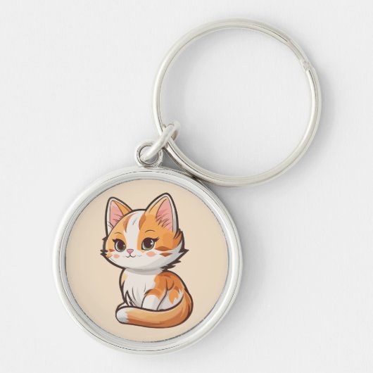 Porte-clés Charming Kawaii Kitten (Devant)