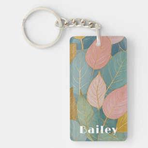 Porte-clés Charpente capricieuse : Pastel Feuilles