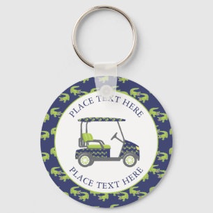 Porte-clés Charrette de golf d'alligators BCBG