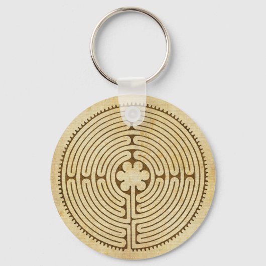 Porte-clés Chartres Labyrinthe style antique 1 + vos idées (Recto)
