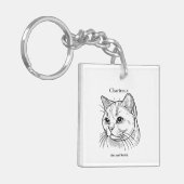 Porte-clés Chartreux Portrait de chat (Devant gauche)