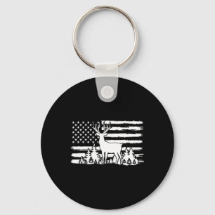 Porte-clés Chasse aux cerfs de Buck Whitetail Vintage américa
