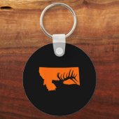 Porte-clés Chasse aux Elcs du Montana (Recto)
