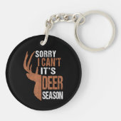 Porte-clés Chasse Désolé Sa Saison De Cerfs Drôle Chasseur Pa (Dos)