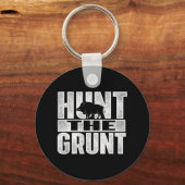 Porte-clés Chasse Le Grunt Boar Chasse Le Chasseur Wild Hog (Recto)