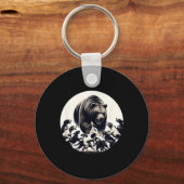 Porte-clés Chasse Ours Retro Ours Chien Chasse Hound (Recto)