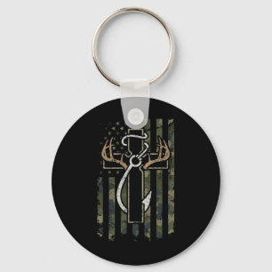Porte-clés Chasse Pêche Foi - Chasseur Pêcheur Chrétien