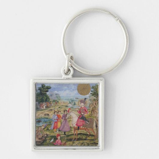 Porte-clés Chasse royale, d'Isphahan, l'Iran (Devant)