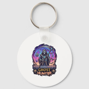 Porte-clés Chasseur de fantômes Faucheur Squelette Faux Fl Pu