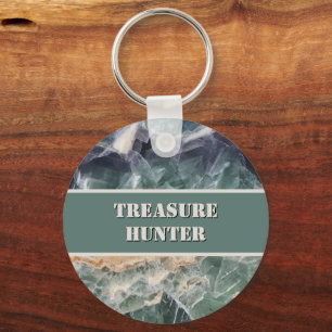 Porte-clés Chasseur de trésors Fluorite violette Rockhound