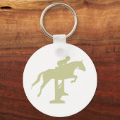 Porte-clés Chasseur Jumper Cheval & Rider (vert sauge) Cadeau (Recto)