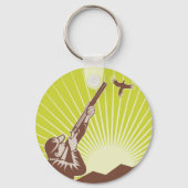 Porte-clés Chasseur Tirant Sur Une Oie (Recto)