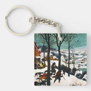 Porte-clés Chasseurs dans le paysage de neige Pieter Bruegel
