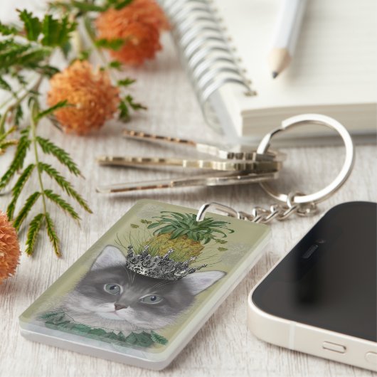 Porte-clés Chat à ananas (Devant droit)