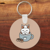Porte-clés Chat adorable en Mug Conception de vacances - Chat (Recto)