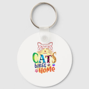 Porte-clés Chat Art Chats Bless Home