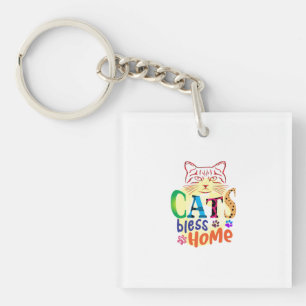 Porte-clés Chat Art Chats Bless Home
