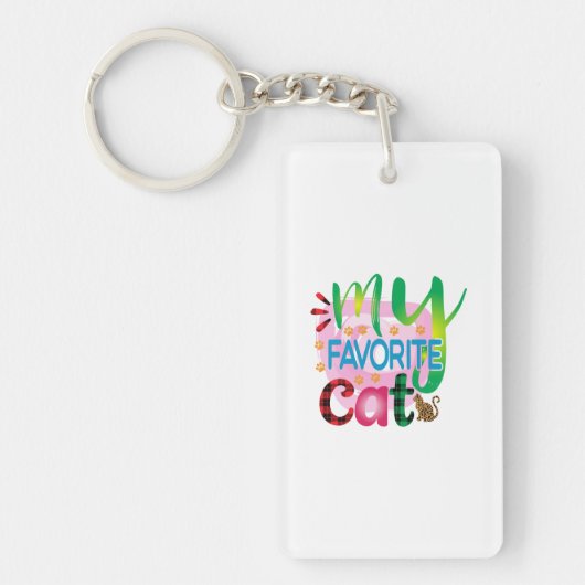Porte-clés Chat Art Mon Chat préféré (Devant)