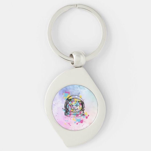 Porte-clés Chat Astronaute (Devant)