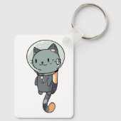 Porte-clés Chat astronaute mignon Kawaii (Verso)