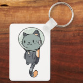 Porte-clés Chat astronaute mignon Kawaii (Verso)