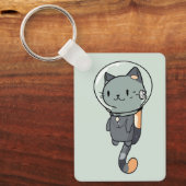 Porte-clés Chat astronaute mignon Kawaii (Recto)