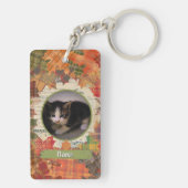 Porte-clés Chat Automne Acrylique (Dos)