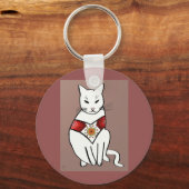 Porte-clés Chat avec Aztec Design (Recto)