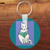 Porte-clés Chat avec conception feuille (Recto)