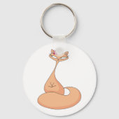 Porte-clés Chat avec Fleur Cute Kawaii Kitty (Verso)