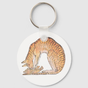 Porte-clés chat avec poisson