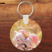 Porte-clés chat Besties Forever mignon (Recto)
